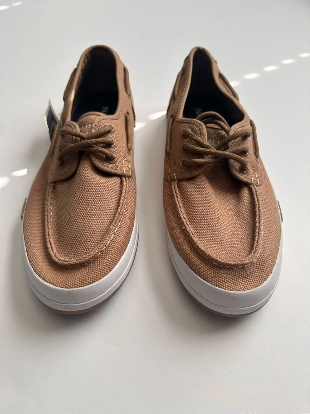 Nautica Brown Canvas Boat Shoes